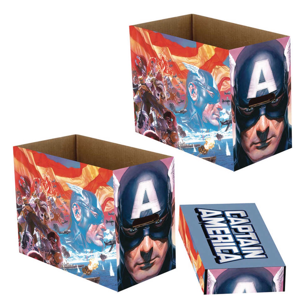 Marvel Captain America Patriot 5pk Short Comic Storage Box (