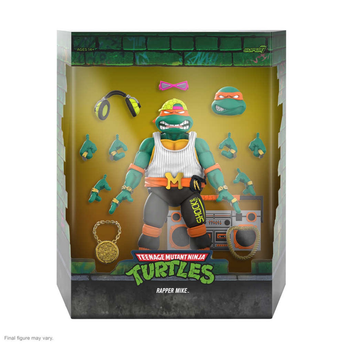 Teenage Mutant Ninja Turtles Ultimates Wv11 Rapper Mike Action Figure