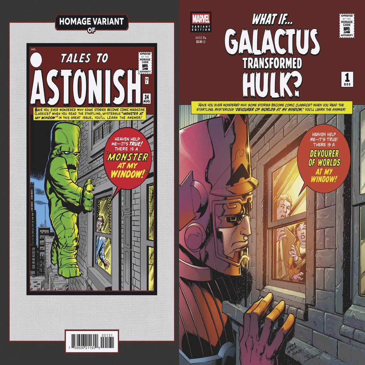 What If…? Galactus: Galactus Transformed Hulk? #1 Mark Bagley Sci-Fi Homage Variant