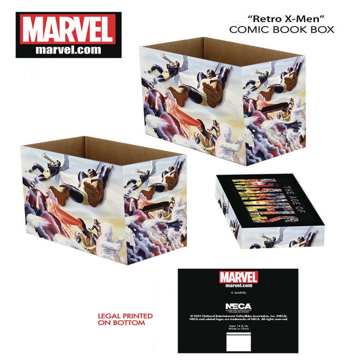 Marvel Retro X-Men 5pk Short Comic Storage Box