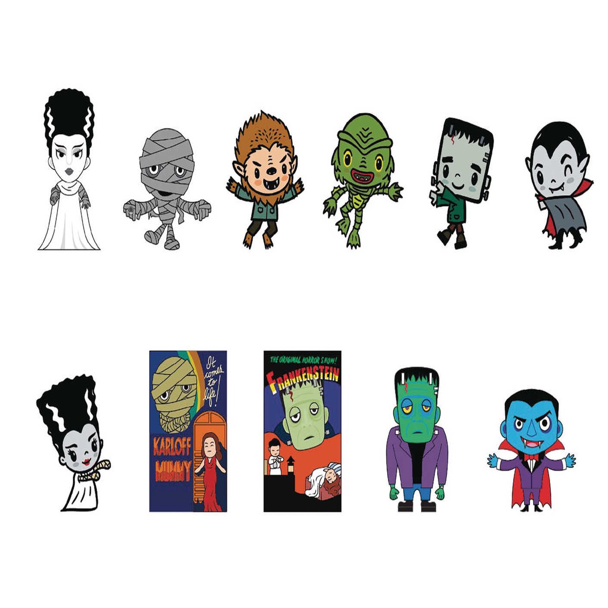 Universal Monsters Series3 24pc Foam Bag Clip Blind Mystery Box Display (
