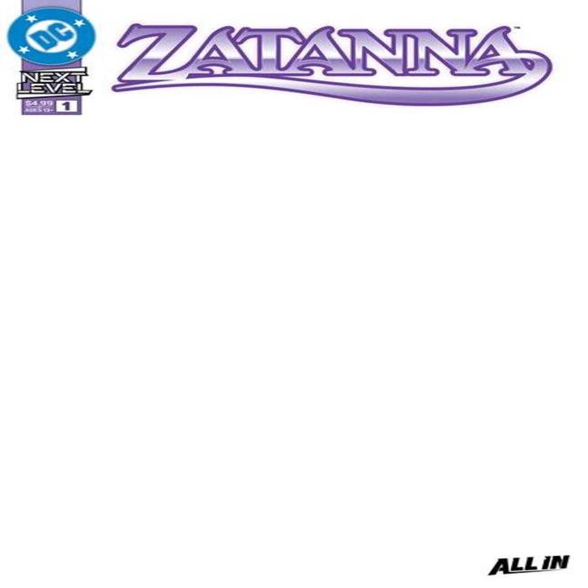 Zatanna (2026) #1 Cover F Blank Card Stock Variant