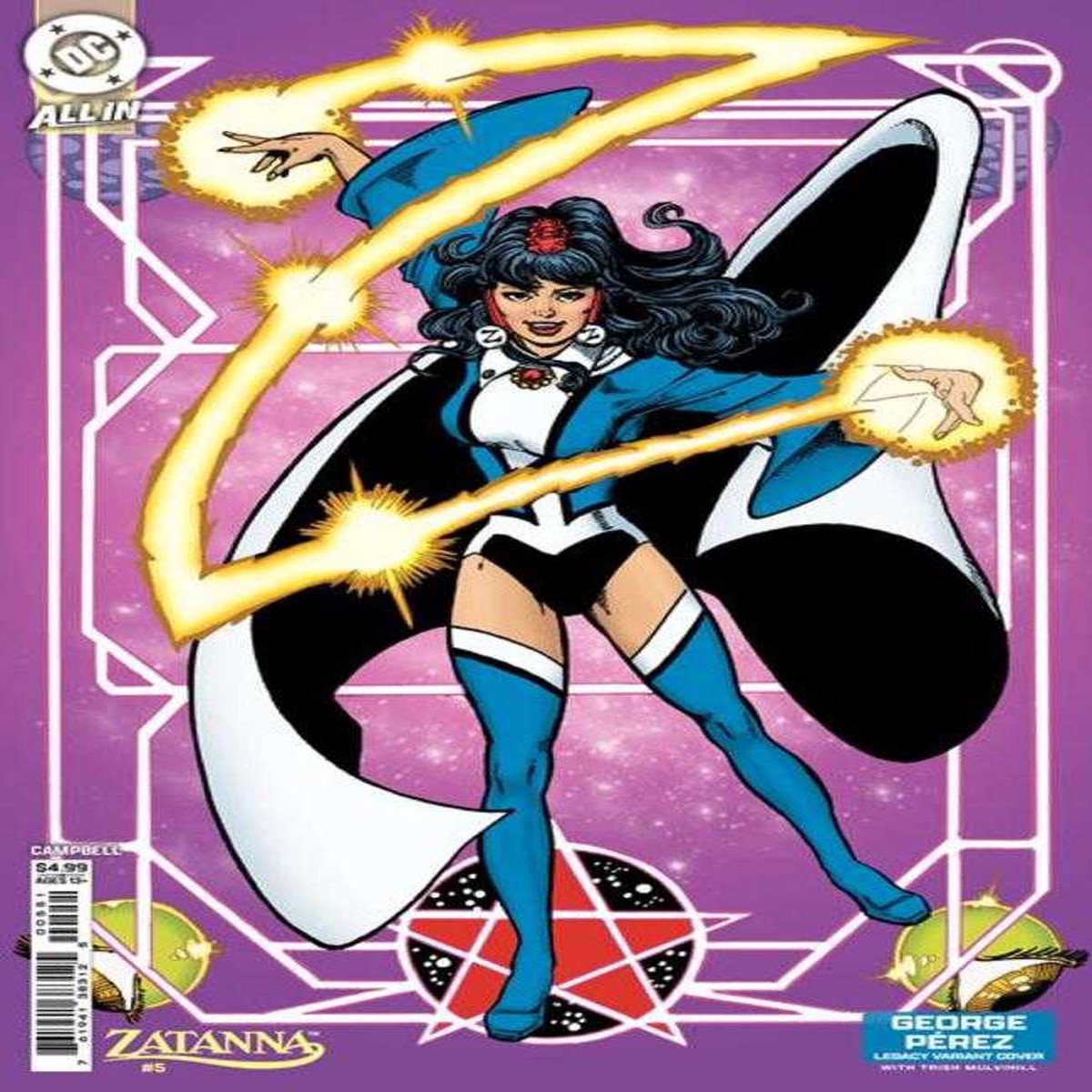 Zatanna #5 (Of 6) Cover D George Perez Legacy Card Stock Variant