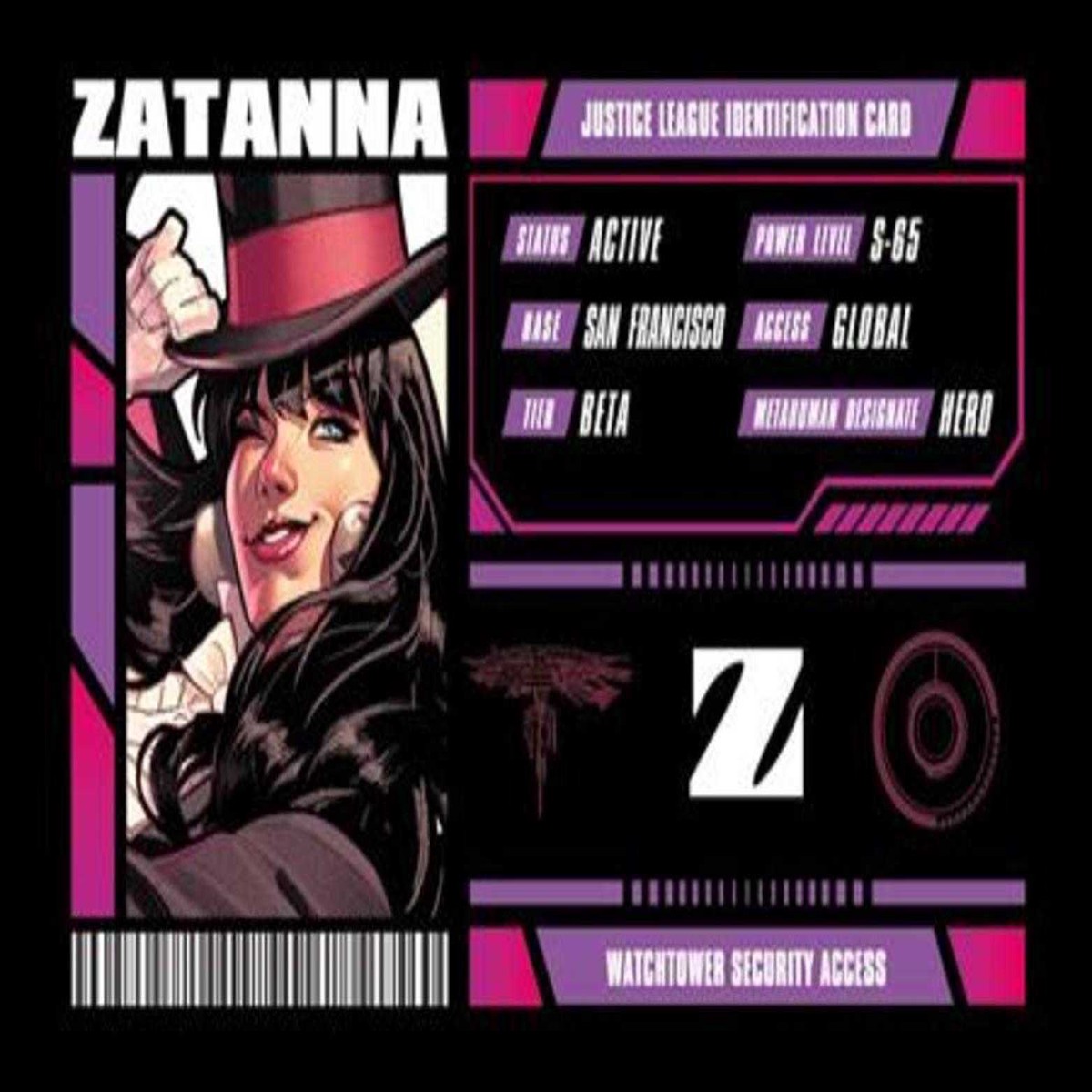 Zatanna Justice League Membership Card Opt-In Bundles Of 25 (Free)