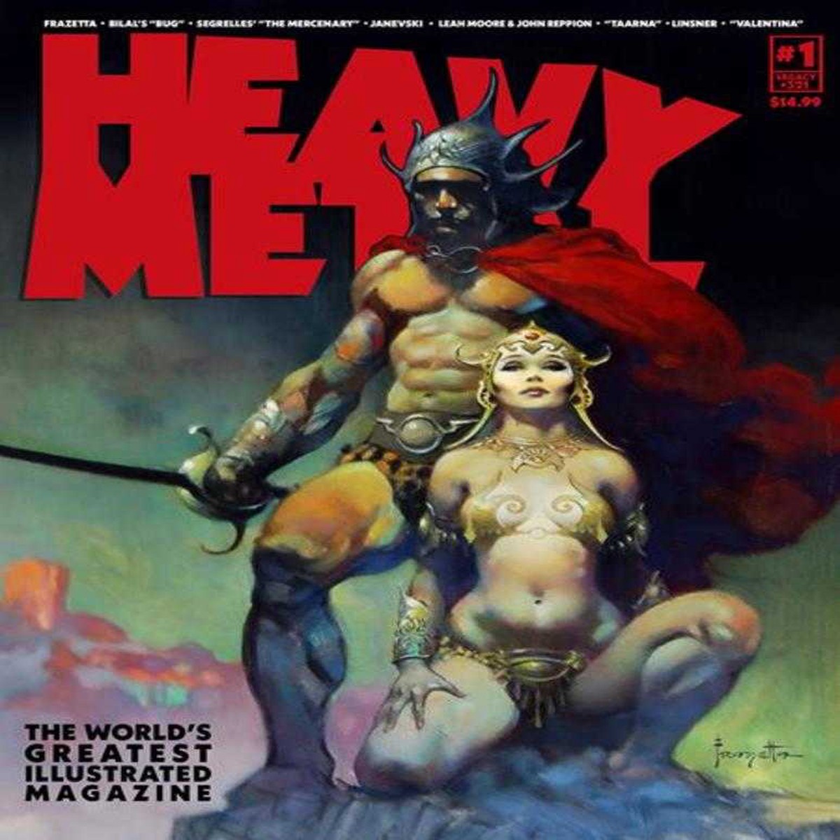 Heavy Metal Magazine #1 Cover B Frazetta (Mature)