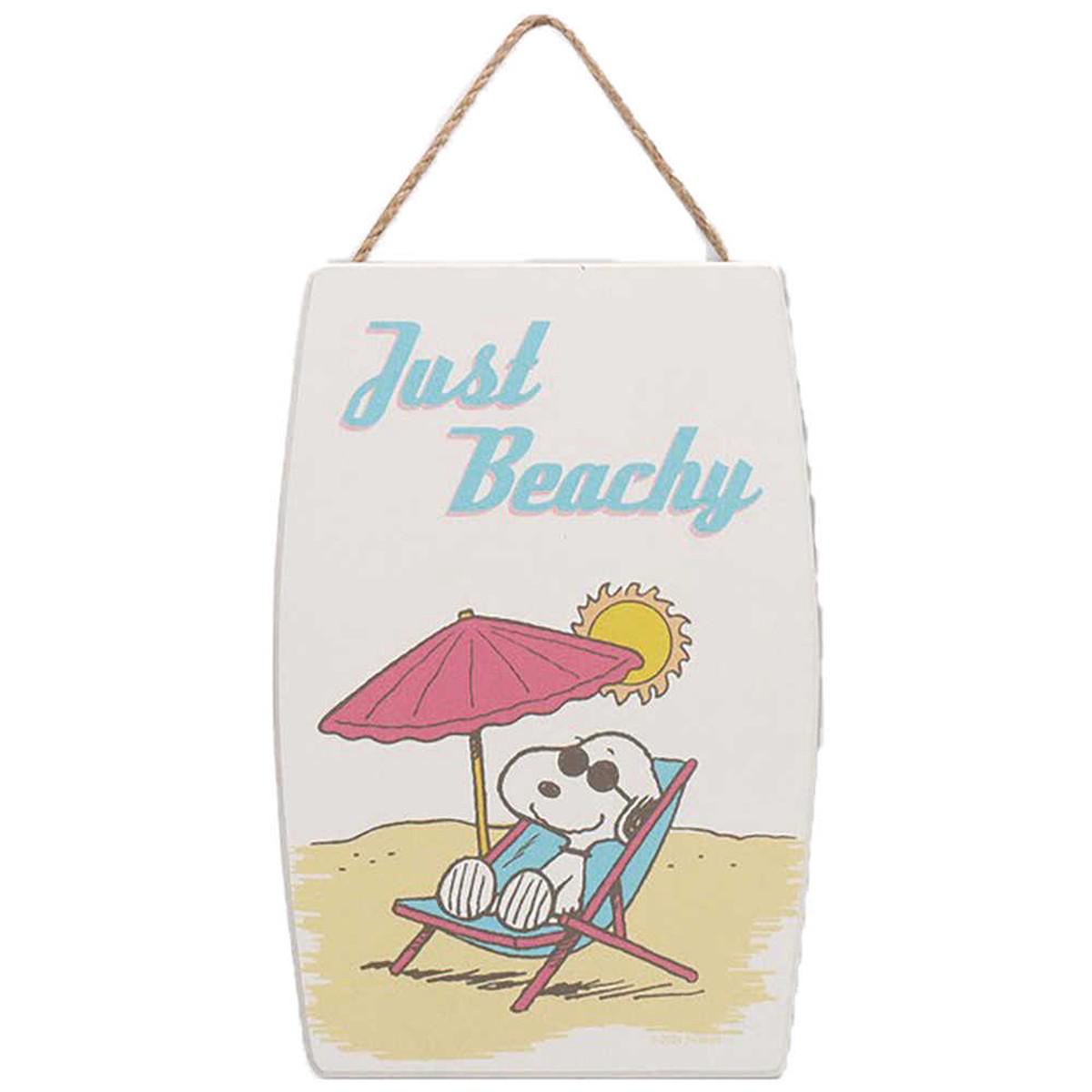 Peanuts Snoopy Just Beachy 6x8 Hanging Wood Wall Decor