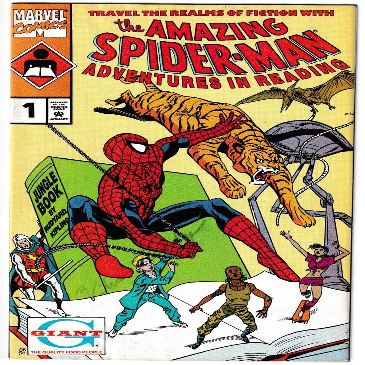 ADVENTURERS IN READING STARRING AMAZING SPIDER-MAN #1 (MARVEL 1991)