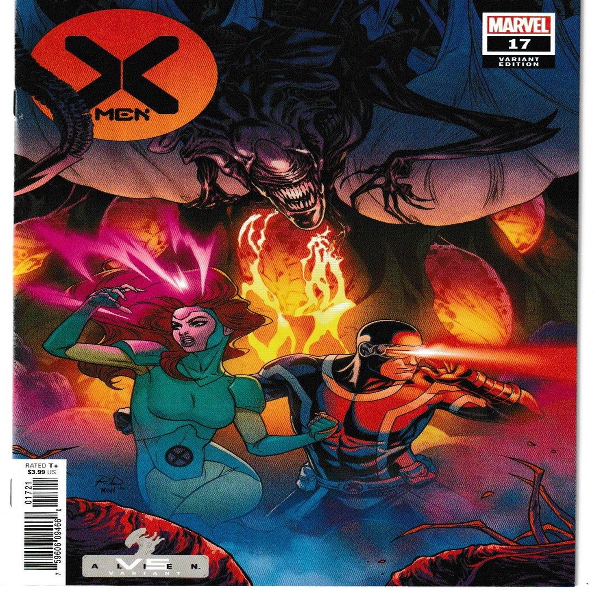 X-MEN (2019) #17 DAUTERMAN MARVEL VS ALIEN VAR (MARVEL 2021) "NEW UNREAD"
