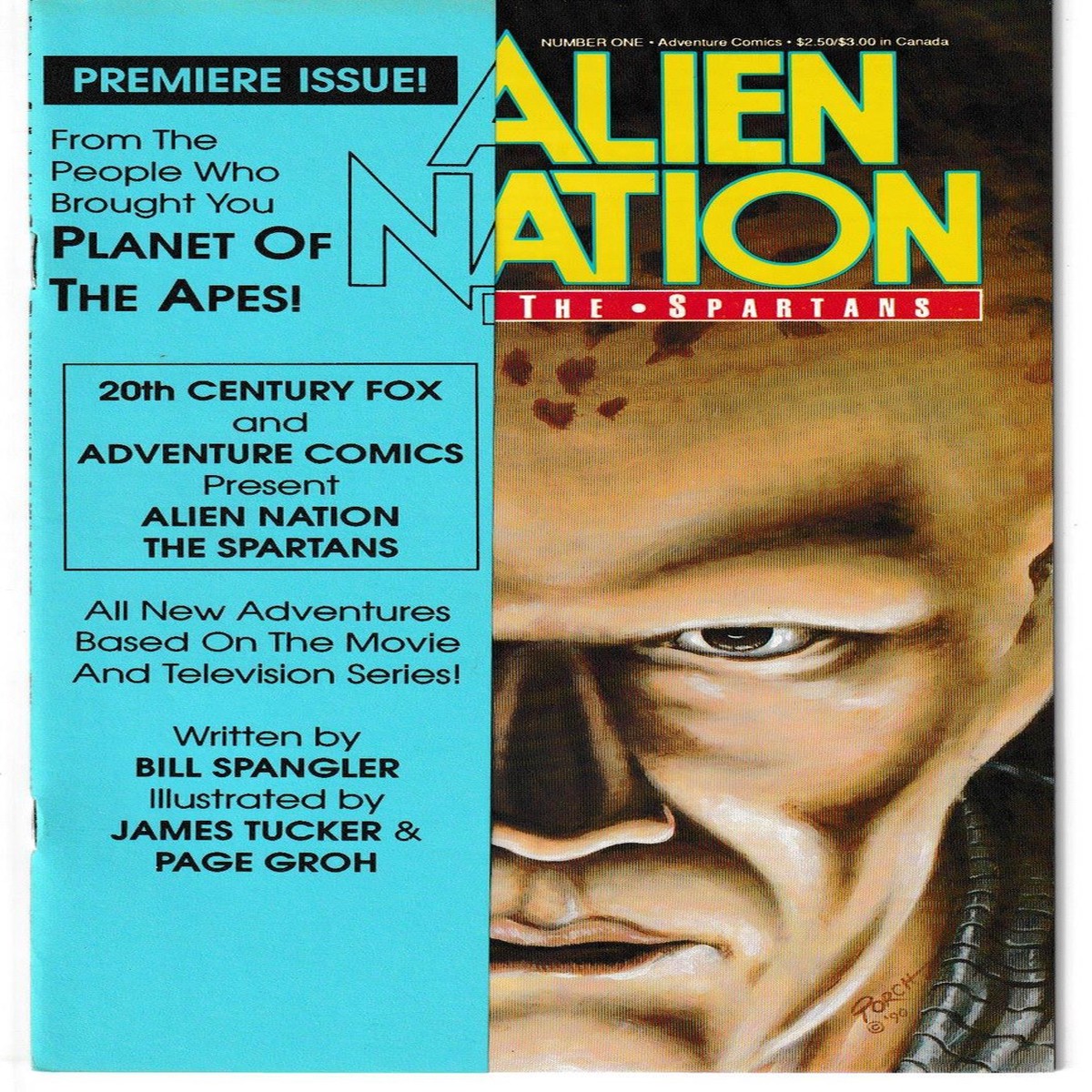 ALIEN NATION THE SPARTANS #1 BLUE OVERLAY COVER (ADVENTURE 1990)