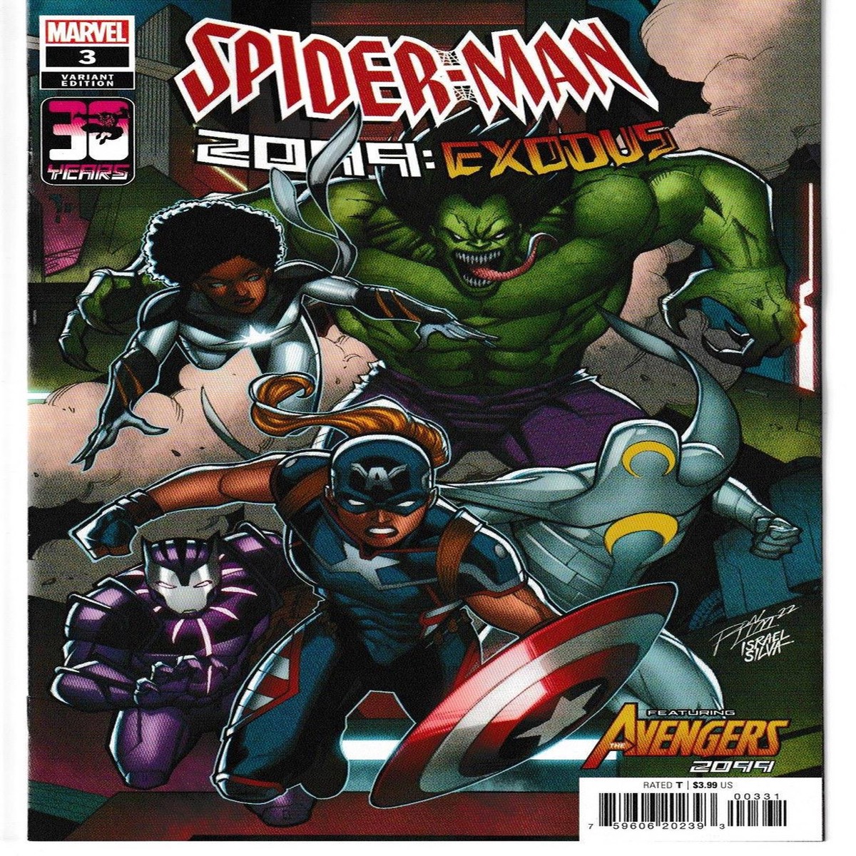 SPIDER-MAN 2099 EXODUS #3 RON LIM CONNECTING VAR (MARVEL 2022) "NEW UNREAD"