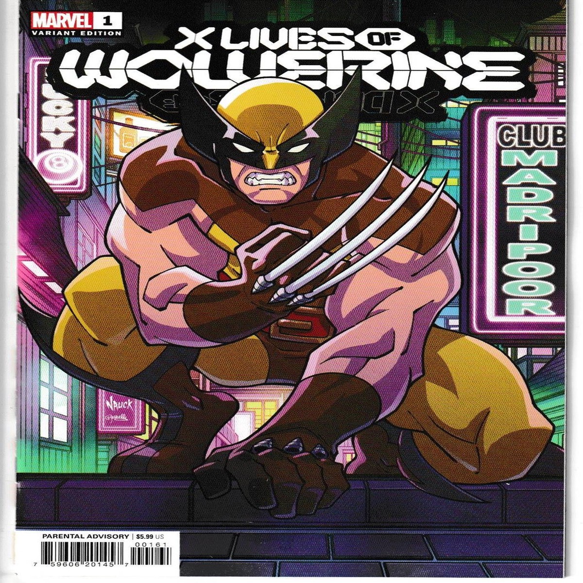 X LIVES OF WOLVERINE #1 NAUCK ANIMATION STYLE VAR (MARVEL 2022) "NEW UNREAD"