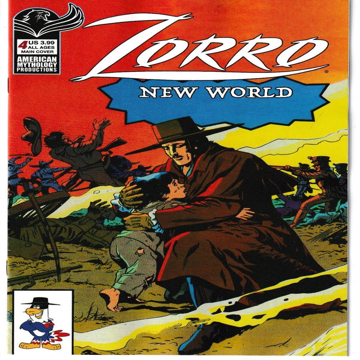 ZORRO NEW WORLD #4 (AMERICAN MYTHOLOGY PRODUCTIONS 2022) “NEW UNREAD”