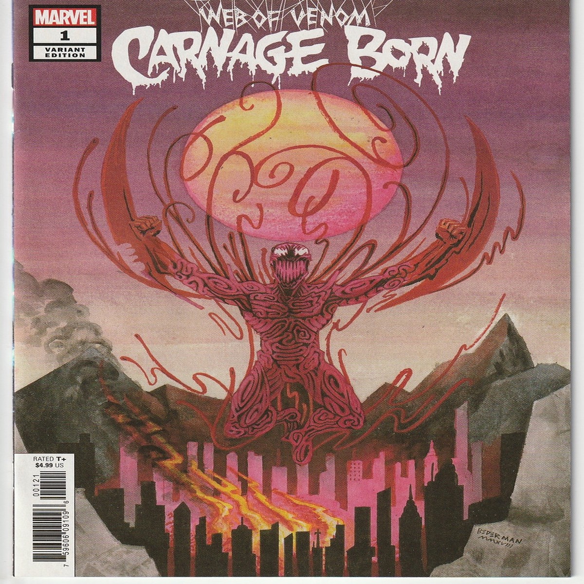 WEB OF VENOM CARNAGE BORN #1 BEDERMAN VAR (MARVEL 2018) "NEW UNREAD"