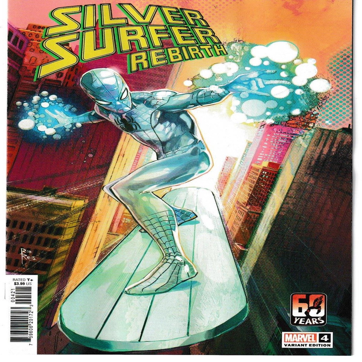 SILVER SURFER REBIRTH #4 (OF 5) REIS SPIDER-MAN VAR (MARVEL 2022) “NEW UNREAD”