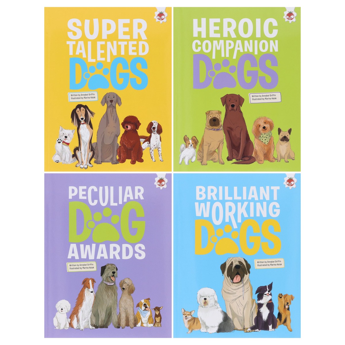 DOGS: Heroic Companion Dogs Series by Annabel Griffin Illustrated 4 Books Collection Set - Ages 6+ - Paperback