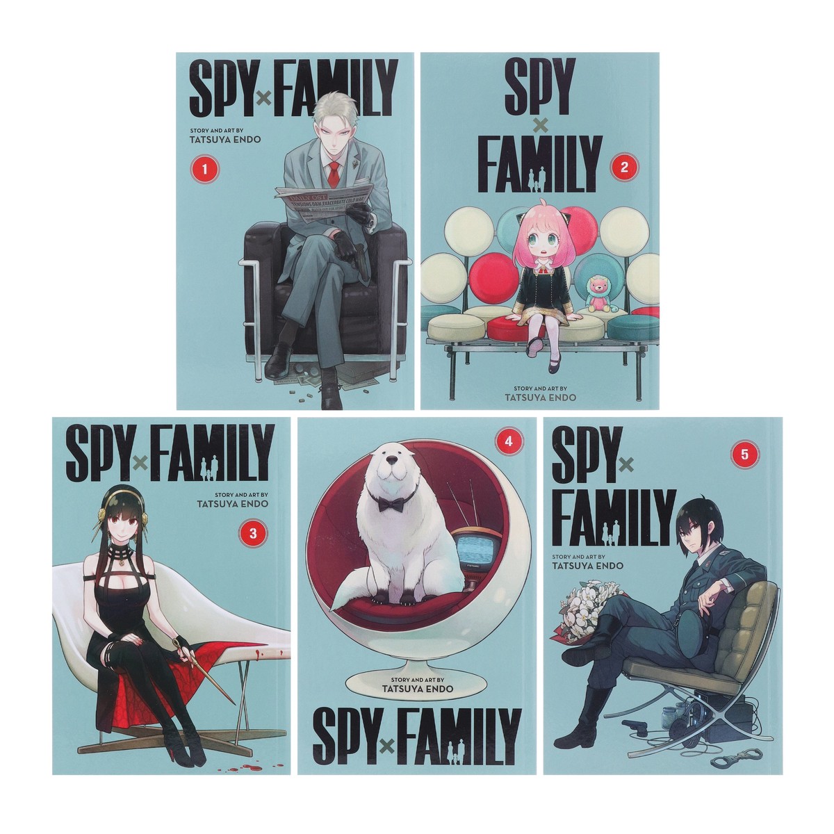 Spy x Family (Vol 1-5) by Tatsuya Endo 5 Books Collection Set - Manga - Paperback