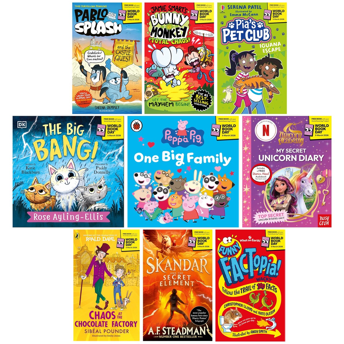 World Book Day 2026 Collection 9 Books Set - Ages 5+ - Paperback