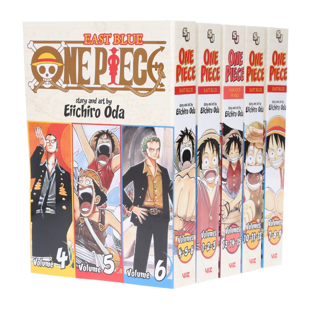 One Piece (Omnibus 3-in-1 Edition) (Volume 1-15) by Eiichiro Oda 5 Books Collection Set - Ages 14+ - Paperback
