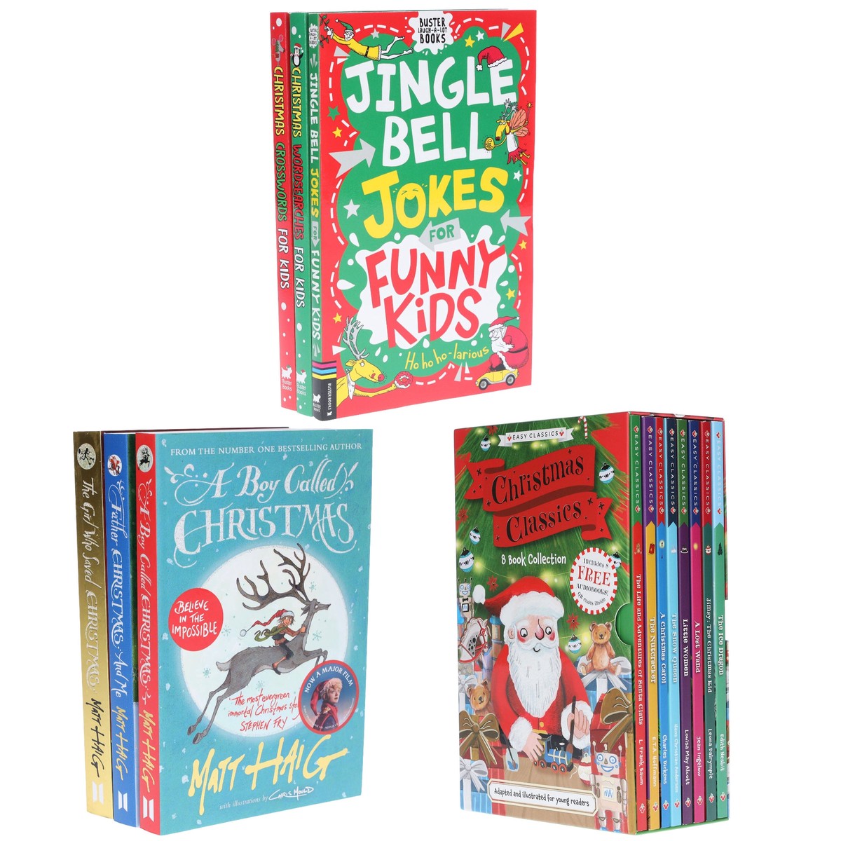 Christmas Easy Classics, Christmas Crosswords & A Boy Called Christmas: 14 Books Childrens Collection Set - Ages 7-11 - Paperback