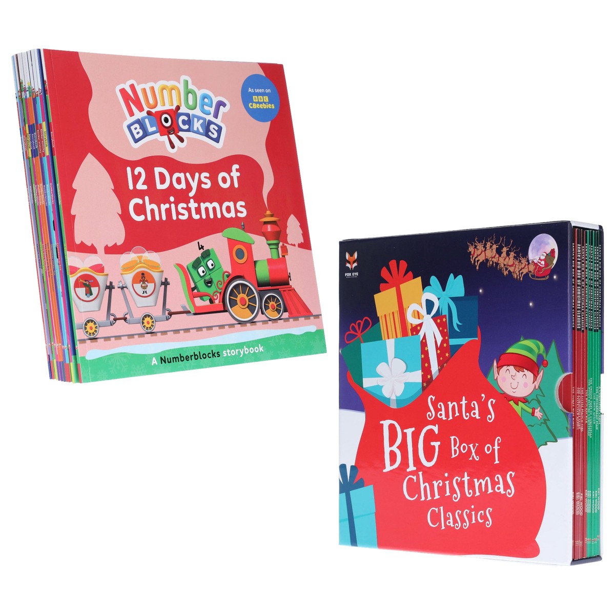 Santa's Big Box of Christmas Classics & Numberblocks, Alphablocks and Colourblocks: 20 Books Children's Collection Set - Ages 3-9 - Paperback