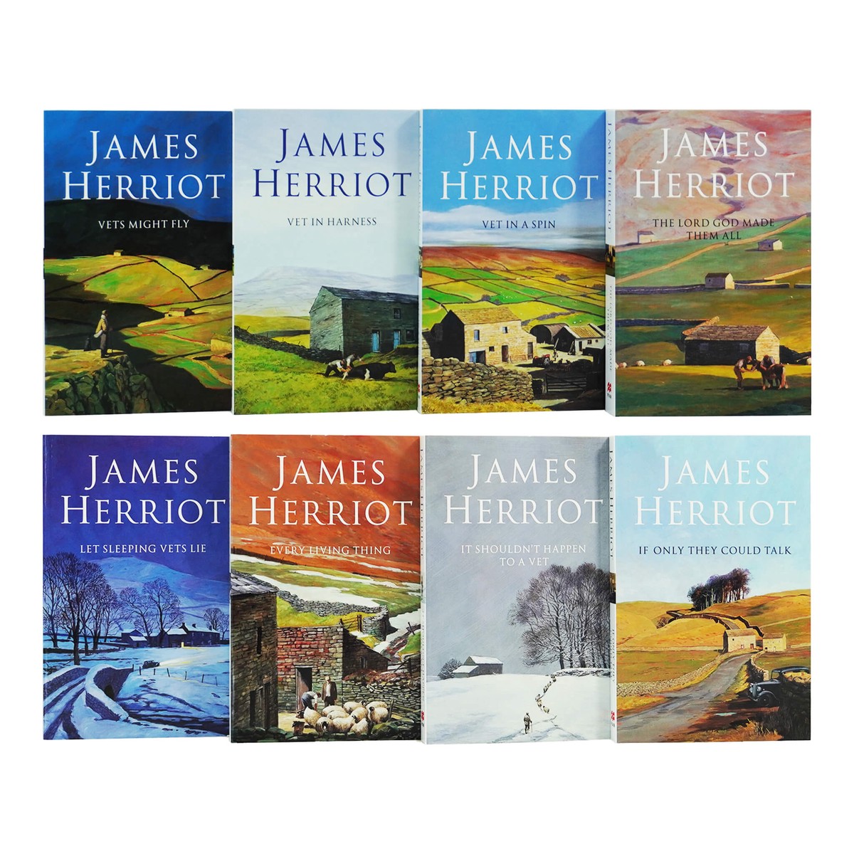 Damaged - All Creatures Great and Small: The Complete James Herriot 8 Books Set - Non-Fiction - Paperback - T 37