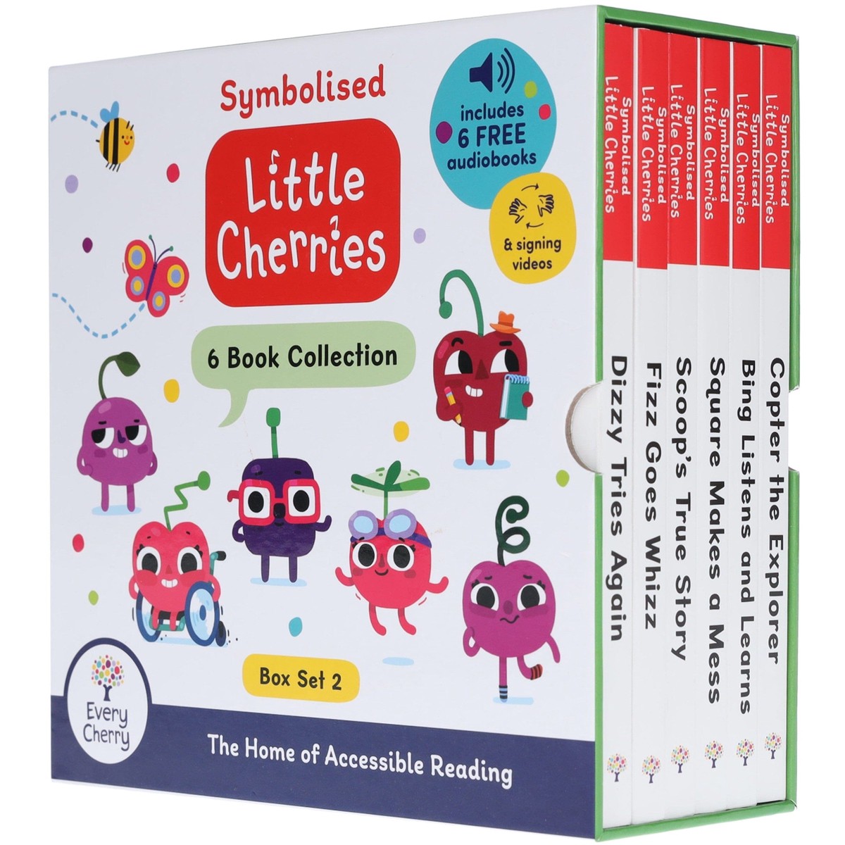 The Symbolised Little Cherries: 6 Book Collection (Box Set 2) Includes 6 Free Audiobooks - Ages 5-7 - Board Book