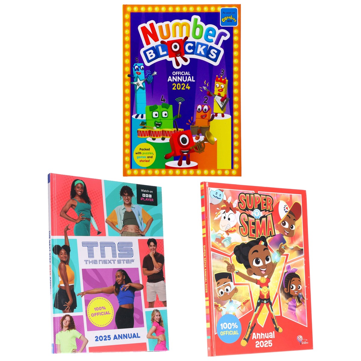 Super Sema Annual 2025, The Next Step Annual 2025 & Numberblocks Annual 2024: Collection 3 Books Set - Ages 4+ - Hardback