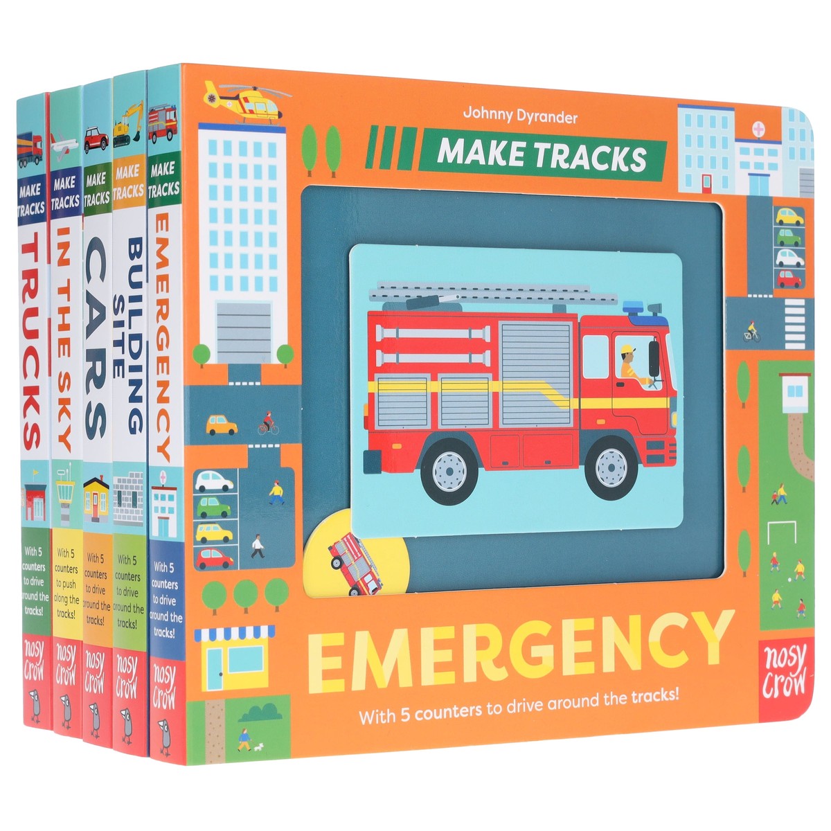 Make Tracks Series by Johnny Dyrander 5 Books Collection Set - Ages 2-5 - Board Book