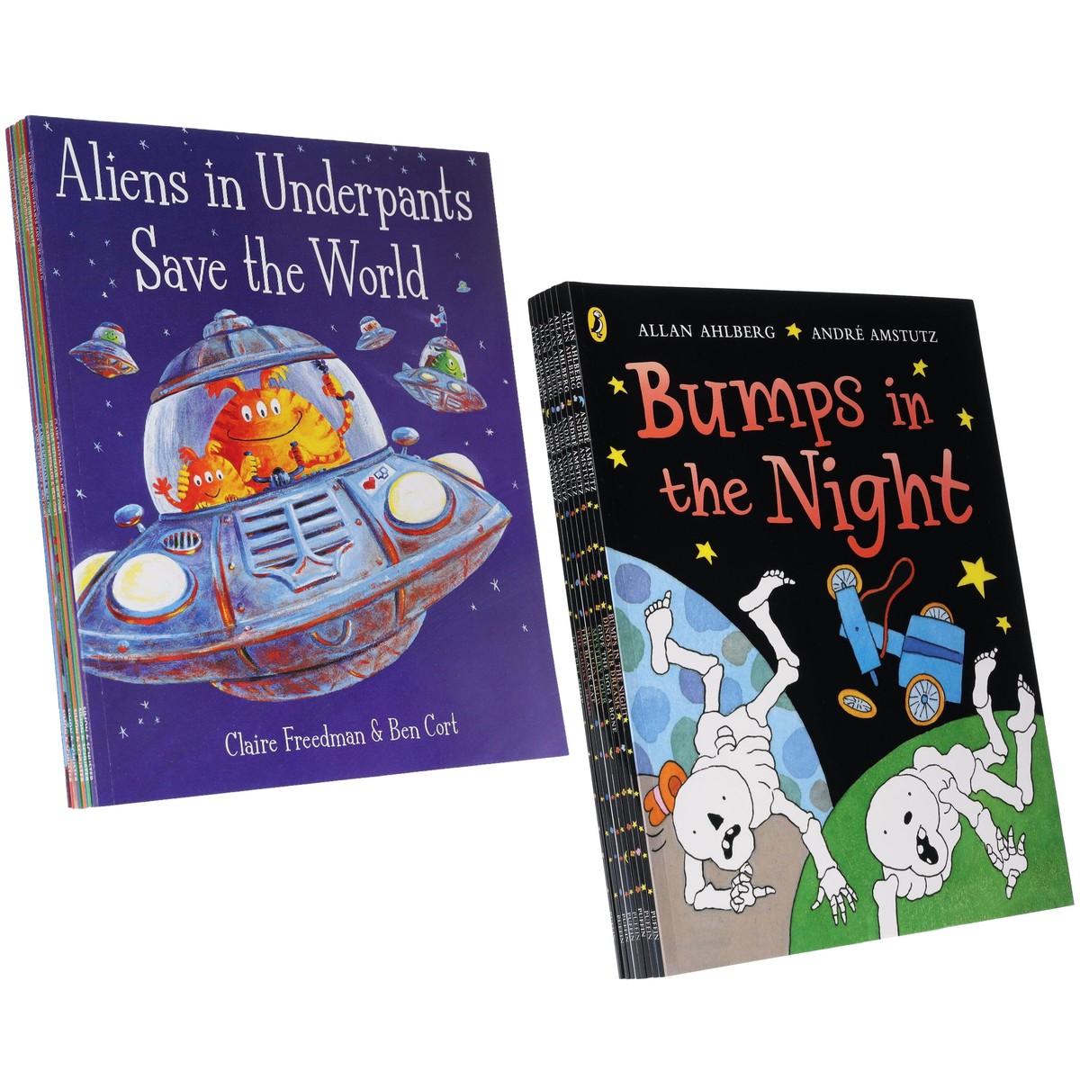 Aliens Love Underpants & FunnyBones: 14 Books Collection Set - Ages 3-7 - Paperback