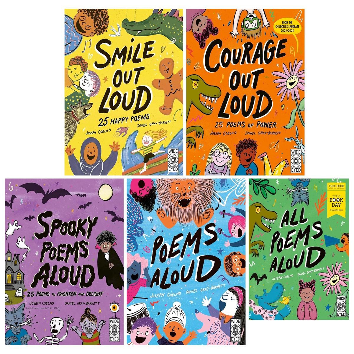 Poetry to Perform Series By Joseph Coelho: Illustrated 5 Picture Books Collection Set - Ages 5-10 - Paperback