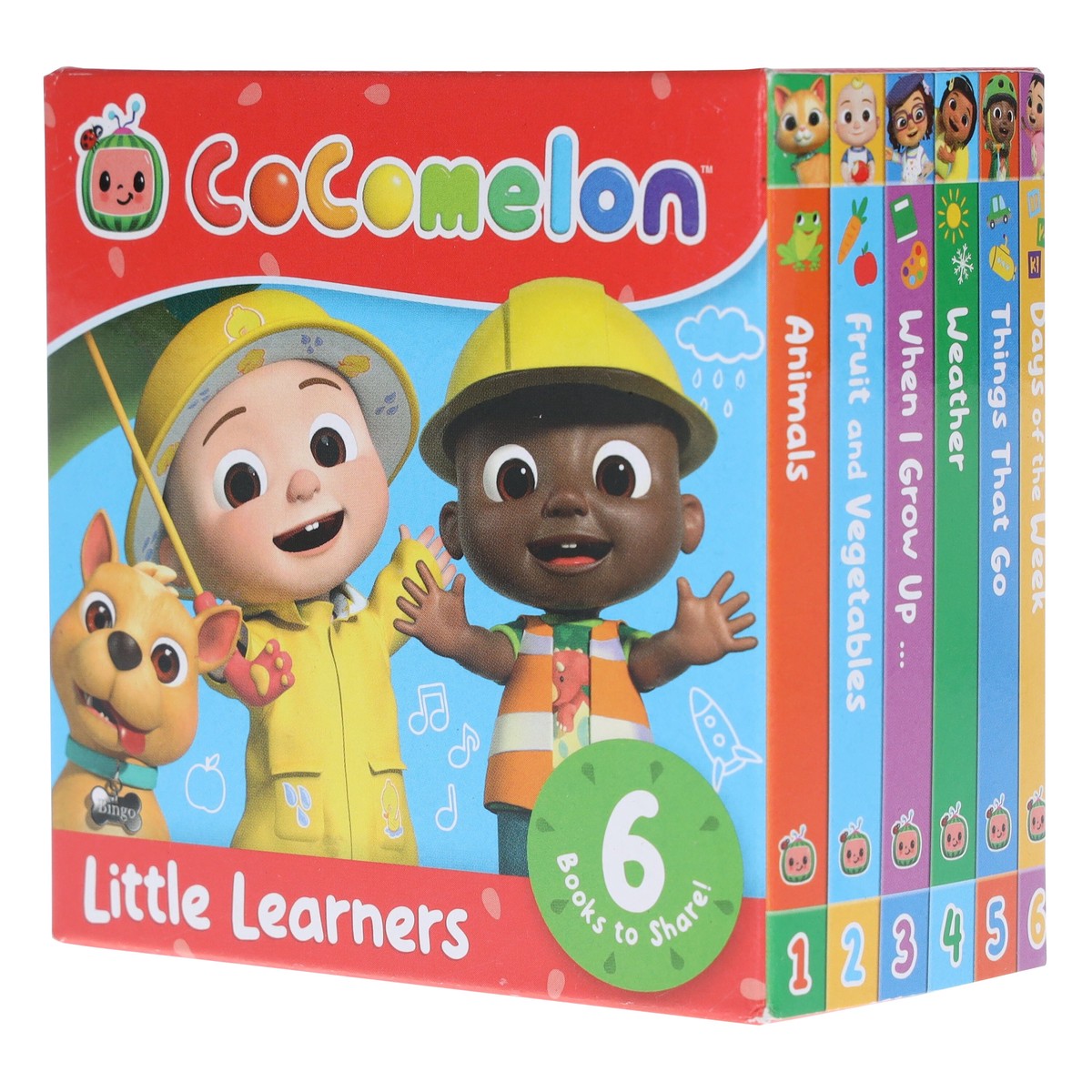 CoComelon Little Learners Pocket Library: 6 Mini Books Collection Box Set - Ages 1-4 - Board Book