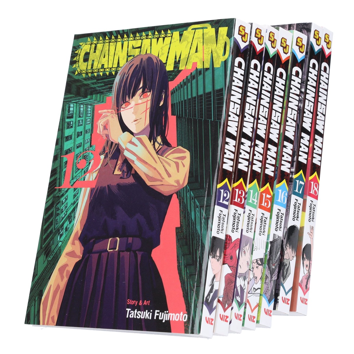 Chainsaw Man Volume 12-18 by Tatsuki Fujimoto: 7 Books Collection Set - Manga - Paperback