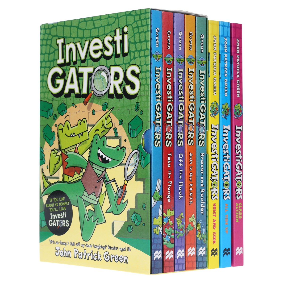 InvestiGators Series by John Patrick Green Illustrated 8 Books Collection Set - Ages 7-9 - Paperback