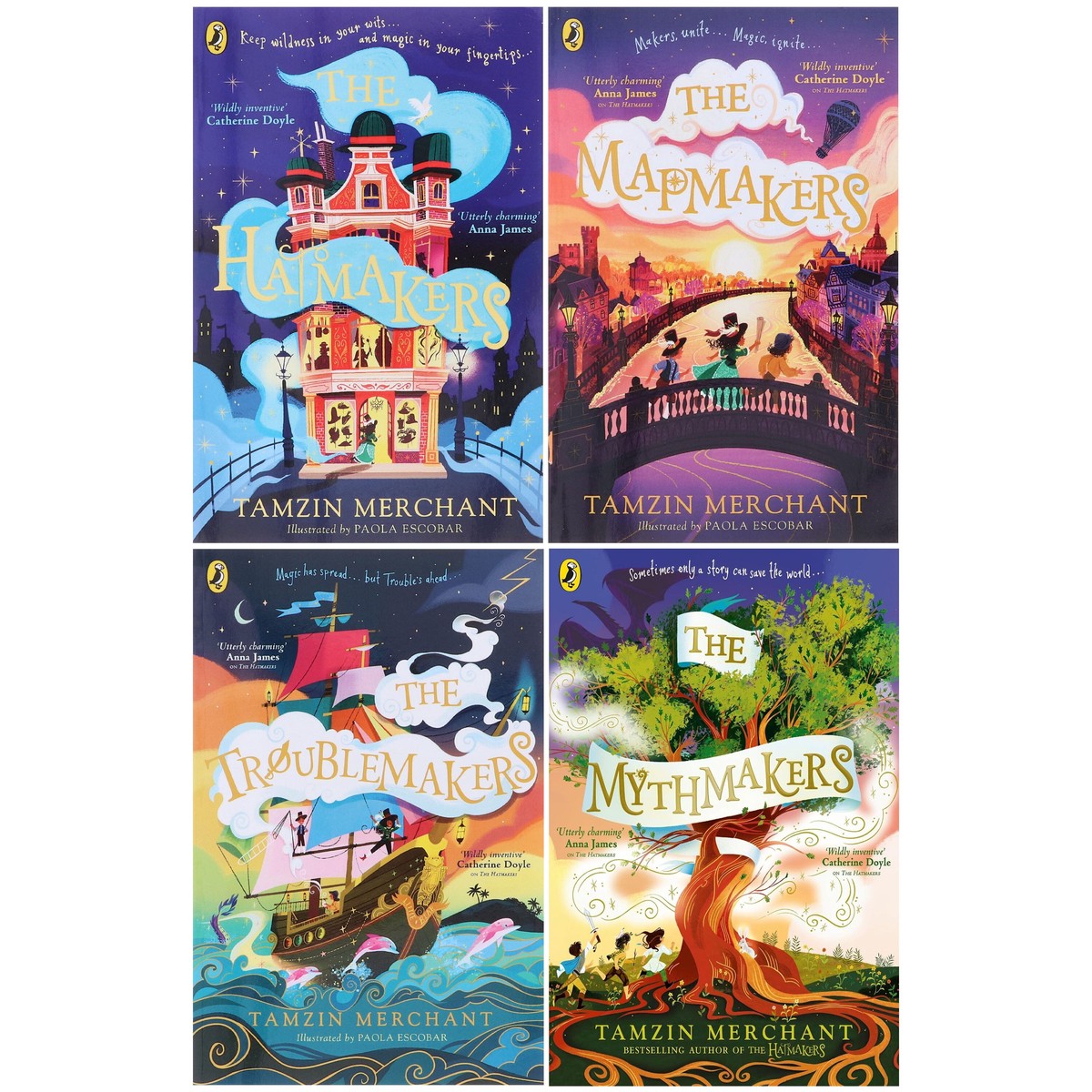 The Hatmakers Series by Tamzin Merchant 4 Books Collection Set - Ages 8-13 - Paperback