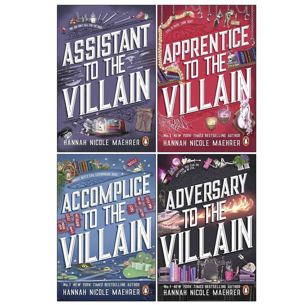 Assistant and the Villain Series By Hannah Nicole Maehrer 4 Books Collection Set - Fiction - Paperback