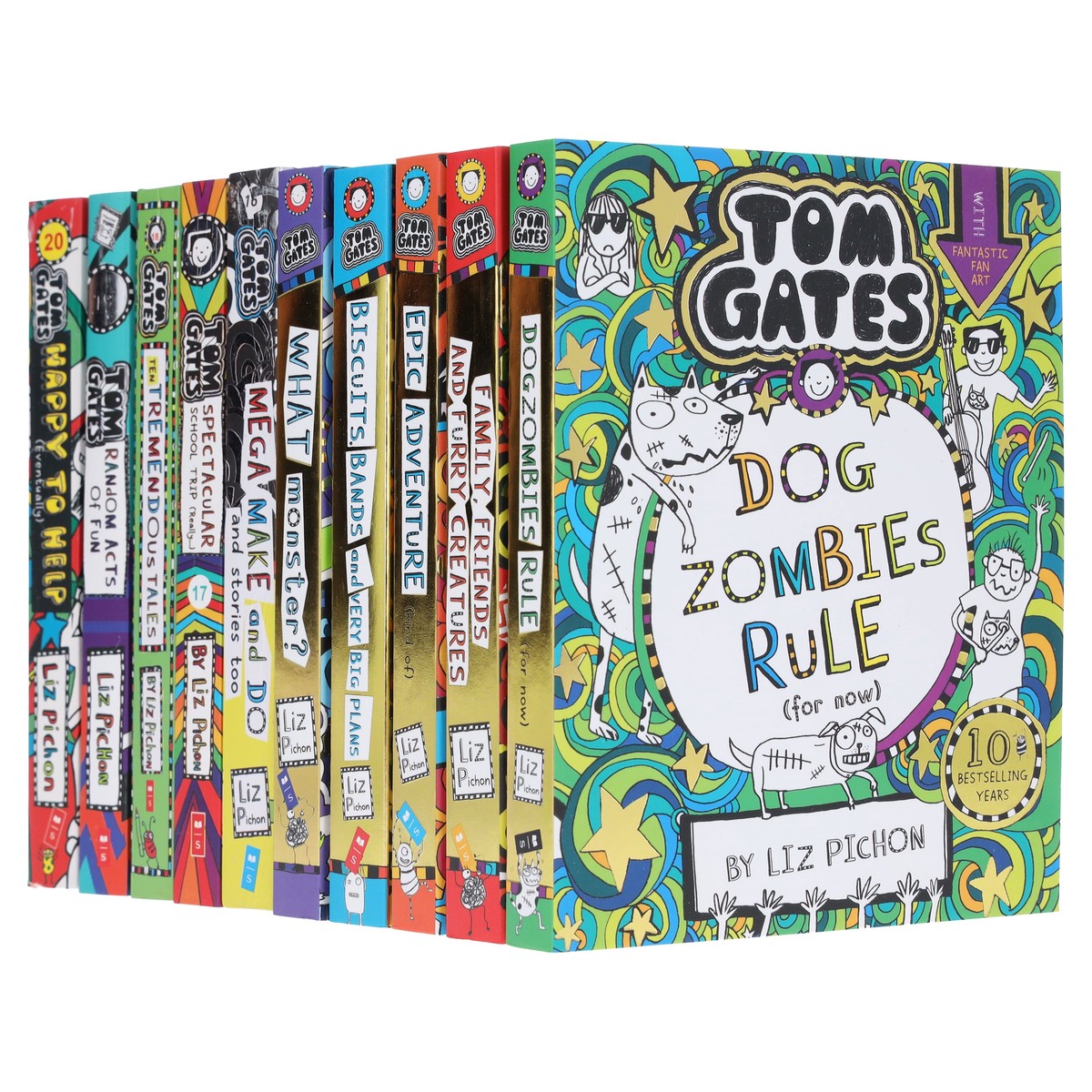 Tom Gates Books 11-20 by Liz Pichon: 10 Books Collection Set - Ages 7-9 - Paperback