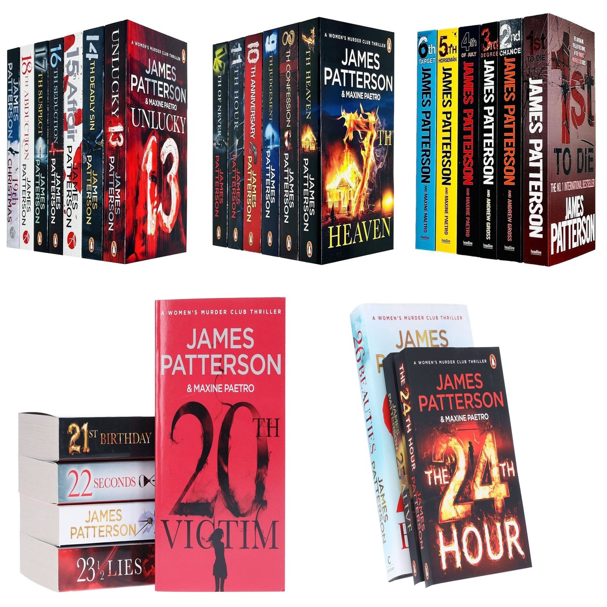 Women's Murder Club (Books 1-26) by James Patterson: 27 Books Collection Set - Fiction - Paperback/Hardback