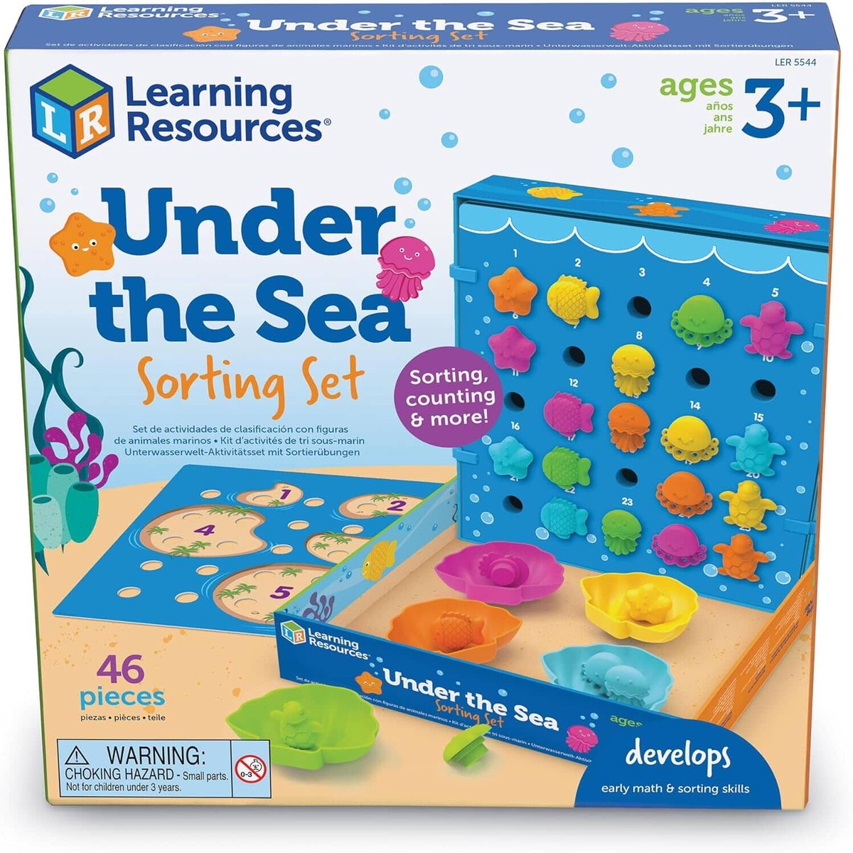 Learning Resources Under The Sea Sorting Set: Sorting, Counting & More! (46 Pieces) - Ages 3+ - Educational Toy