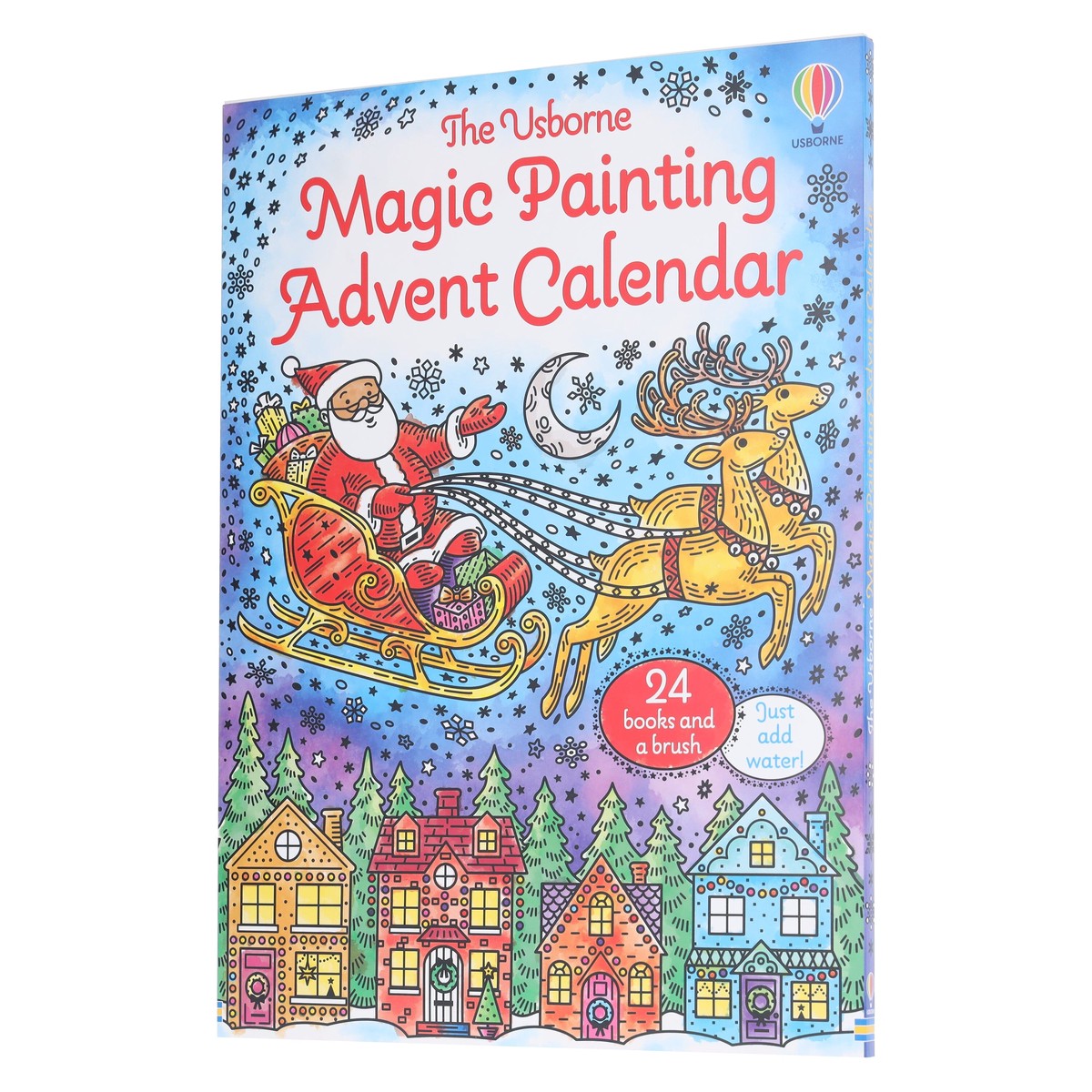 The Usborne: Magic Painting Advent Calendar by Abigail Wheatley 24 Books and a Brush - Ages 4+ - Paperback