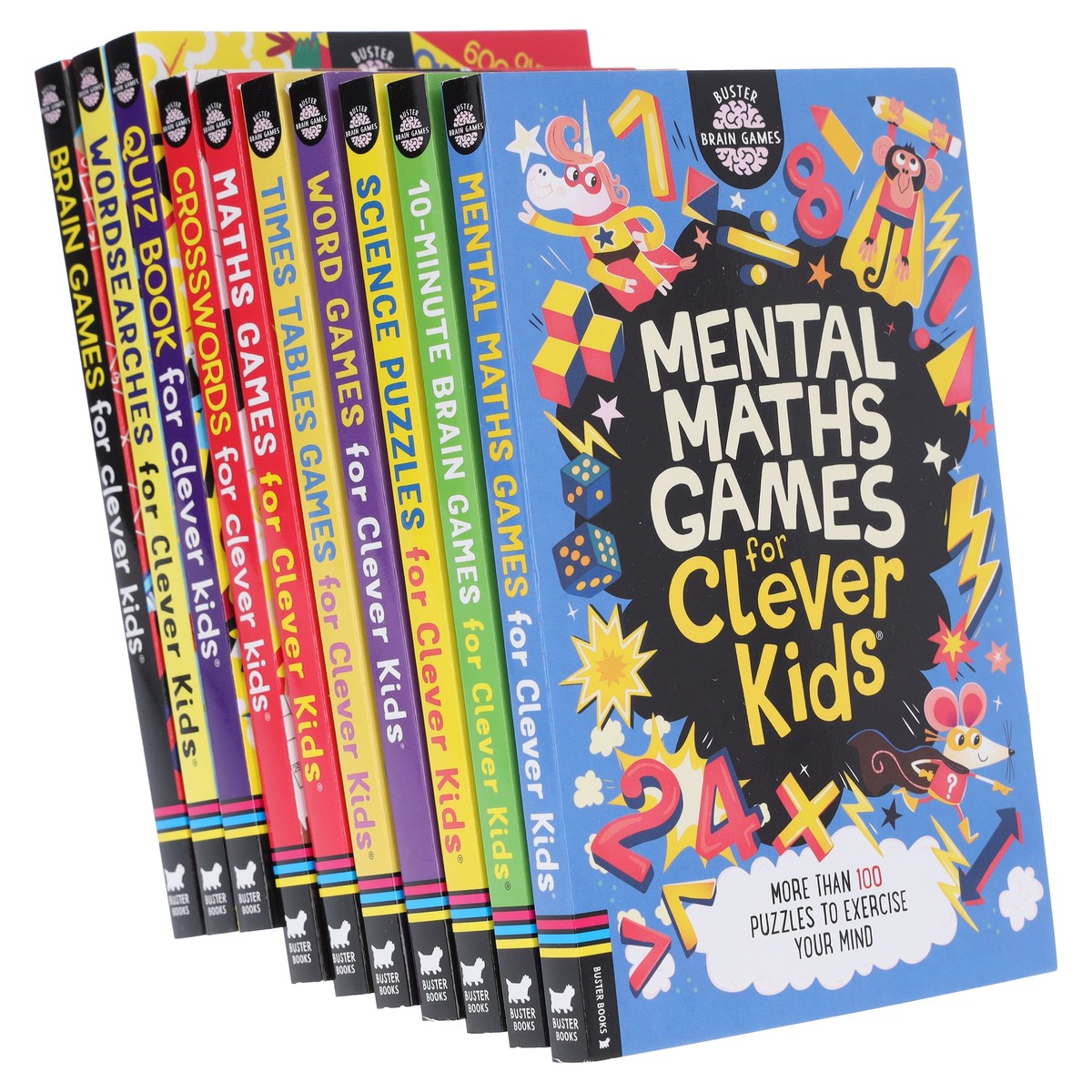 Brain Games For Clever Kids by Gareth Moore & Chris Dickason 10 Activity Books Collection Set - Ages 8-11 - Paperback