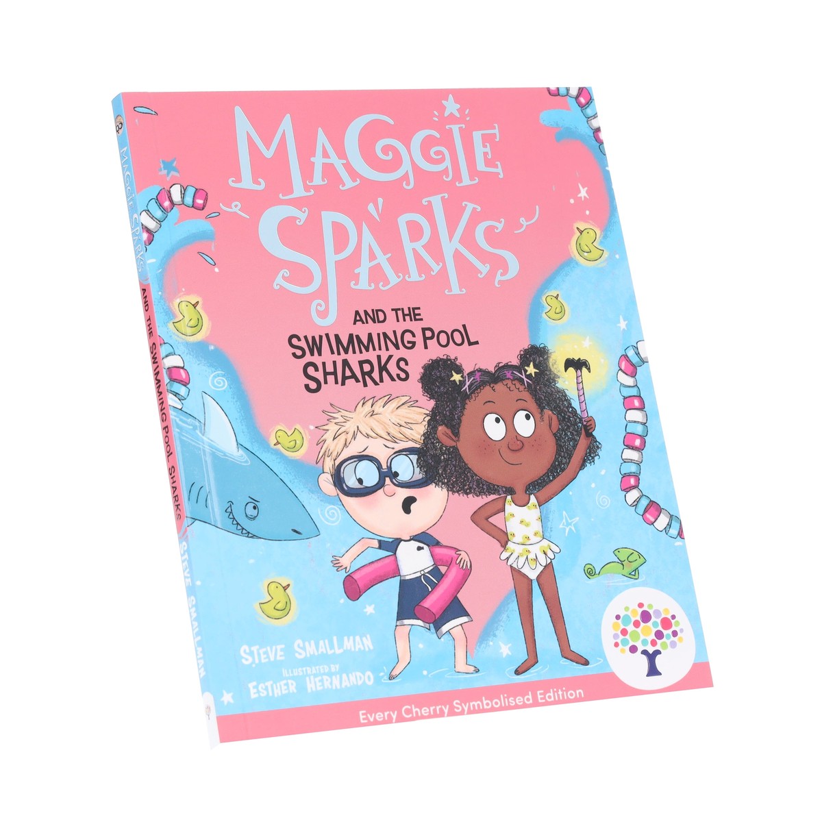 Maggie Sparks and the Swimming Pool Sharks: Accessible Symbolised Edition by Steve Smallman - Ages 5-7 - Paperback (Includes Free Signing Video & Audiobook)