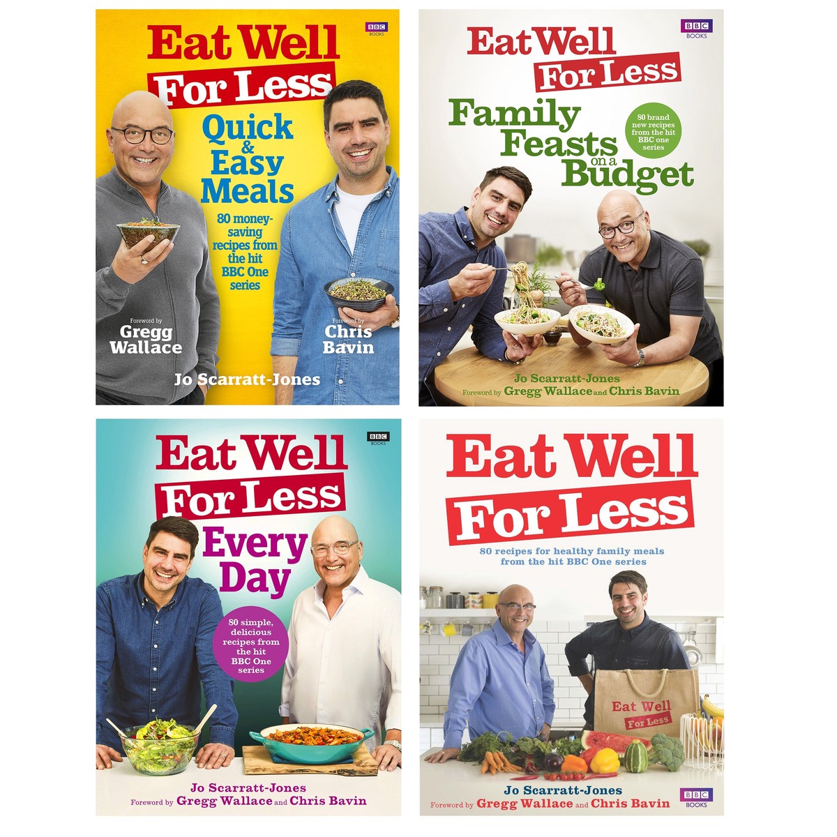 Damaged - Eat Well For Less Collection 4 Books Set By Jo Scarratt-Jones - Paperback - 36