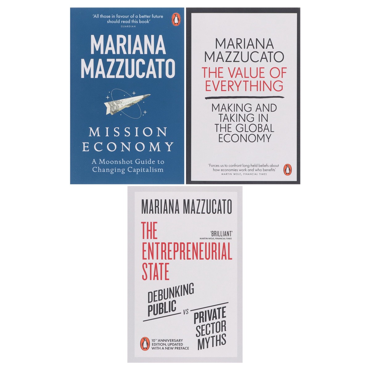 Damaged - Mariana Mazzucato 3 Books Collection Set - Non Fiction - Paperback - I 19