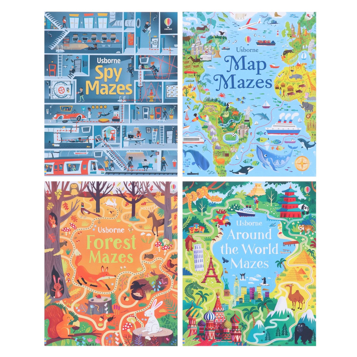Usborne Mazes Series by Sam Smith 4 Books Collection Set - Ages 5+ - Paperback
