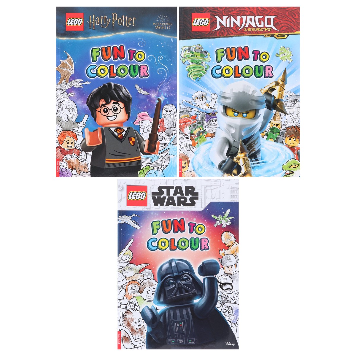 LEGO Fun to Colour Series 3 Books Collection Set - Ages 5-7 - Paperback