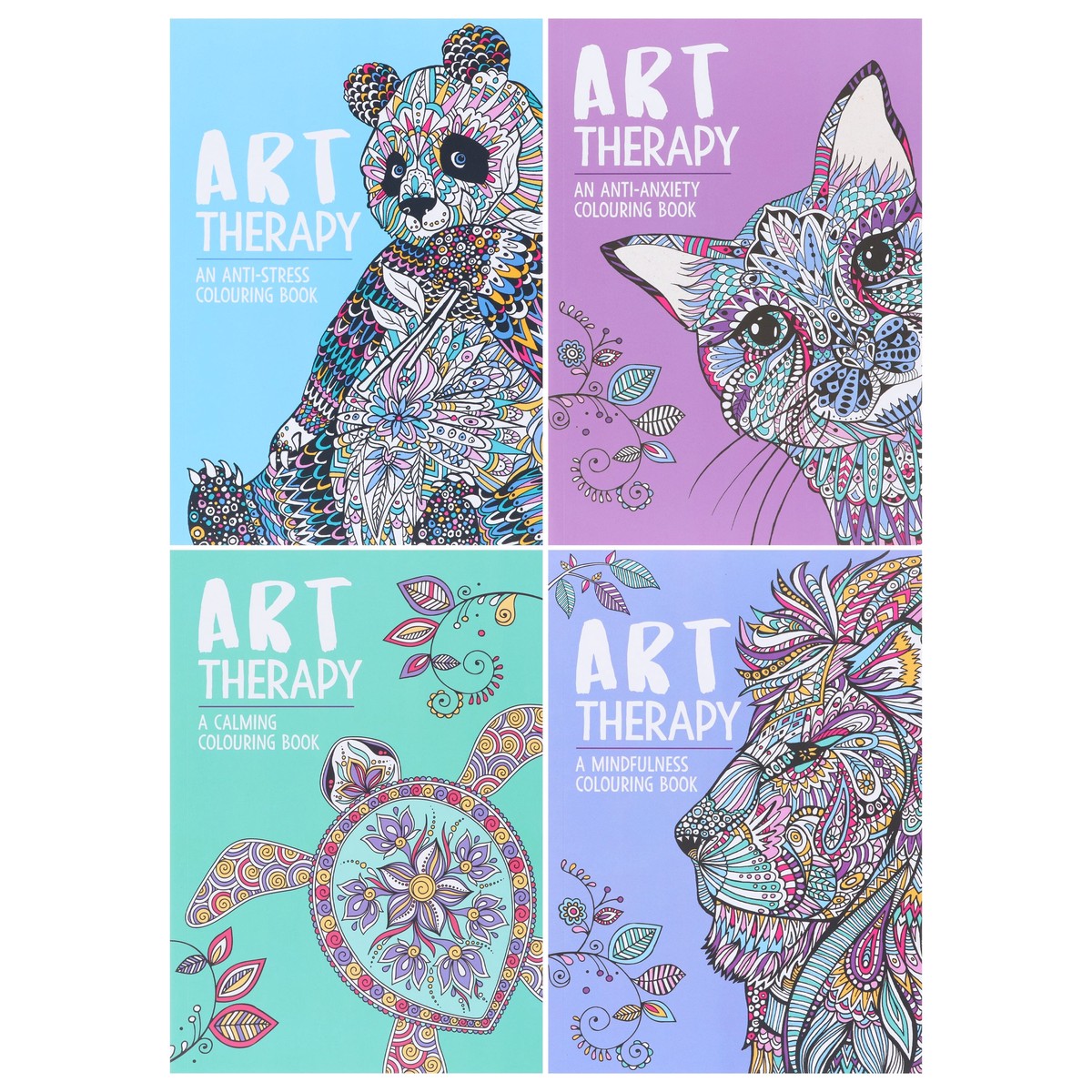 Art Therapy Colouring Series 4 Books Collection Set – Non Fiction – Paperback