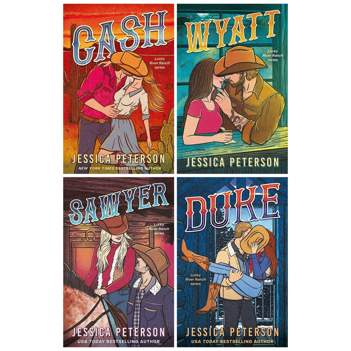 Lucky River Ranch Series by Jessica Peterson 4 Books Collection Set - Fiction - Paperback