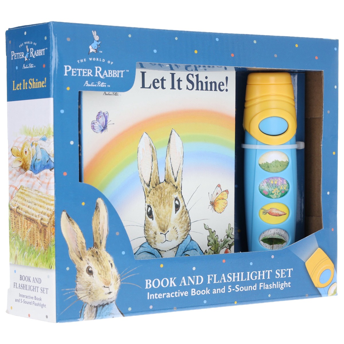 The World of Peter Rabbit: Let it Shine! Interactive Book and 5-Sound Flashlight Set - Ages 3-6 - Board Book